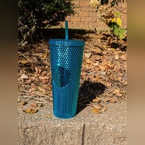 Starbucks tumbler, blue chrome, new